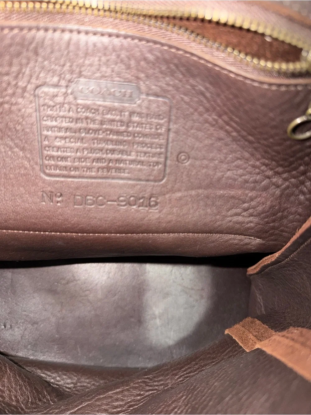 Coach Men's Brown Suede Backpack with Dark Brown Leather Flap